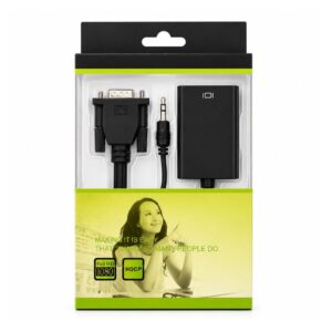 (0726) (WHITE BOX) VGA to HDTV adapter with Audio (METAL) converter