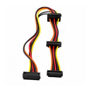 (0826) (NEW26) W021 x3 Ports 15 Pin Sata Male to 15 Pin Sata Female