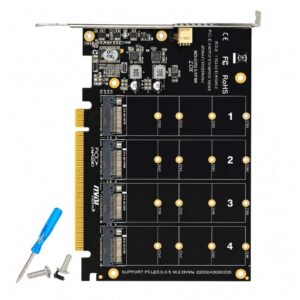 (0226) PCI express 16x nvme card (4 Port)