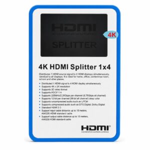 (0226) 4k heavy Blister pack hdmi splitter 4 port