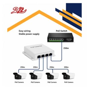 (0826) 298 POE repeater waterproof need power 1 by 4