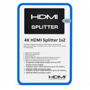 (0626) hdmi splitter 2 port 4k