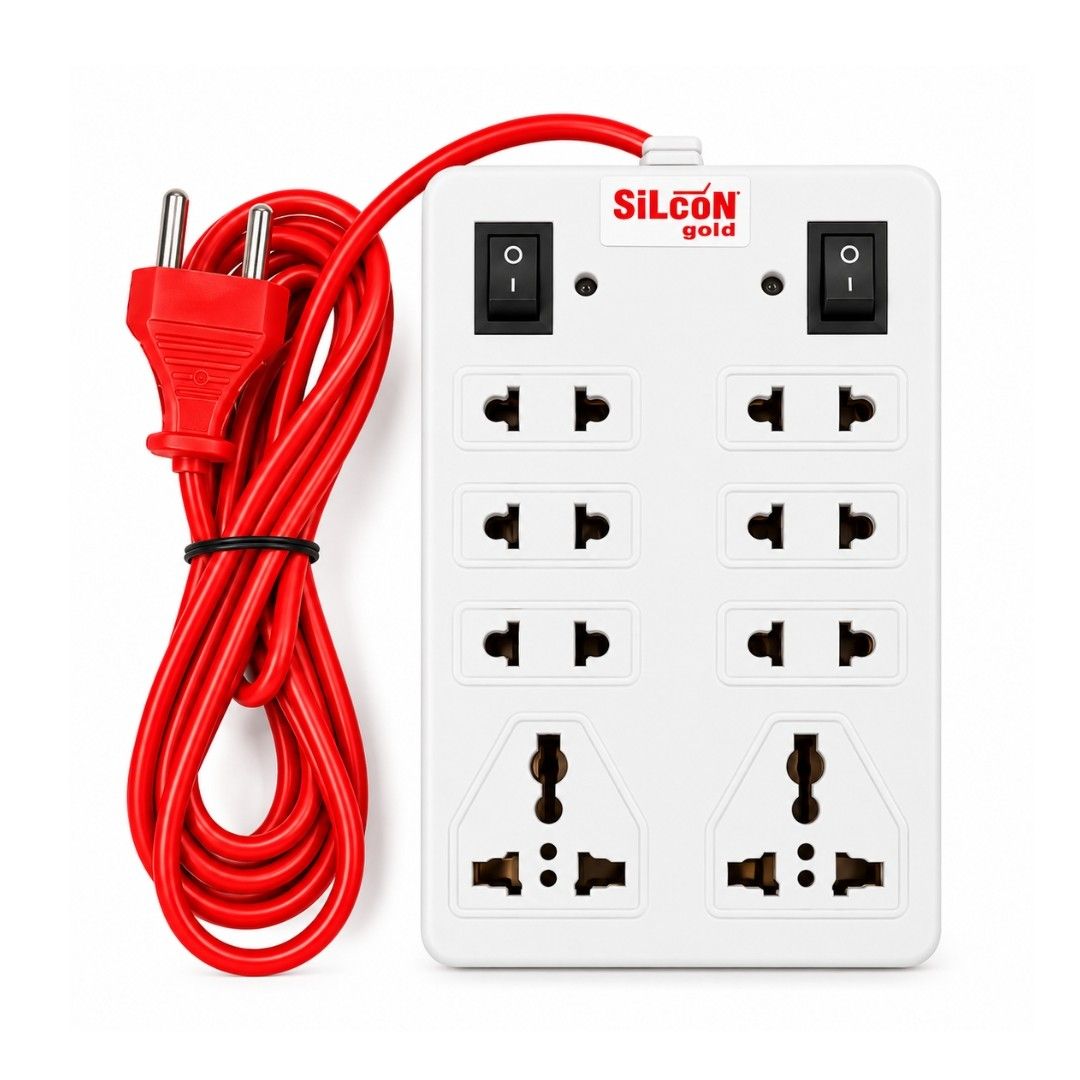 2 big + 6 small pin (8+2) white and red spike guard