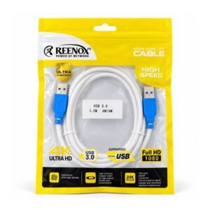 (1026) (Black) 2.0 USB Male Male Cable 1.5 Meter