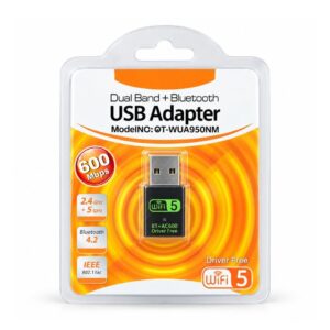 (0326) Bluetooth + WiFi 5G (2.4G+5G) Dual Band 600Mbps Adapter