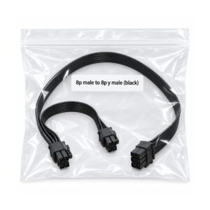 (0726) (NEW26) 8 pin male to 8 pin y male (black colour)