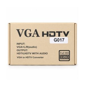 (0926) Vga to Hdmi brown box with Audio