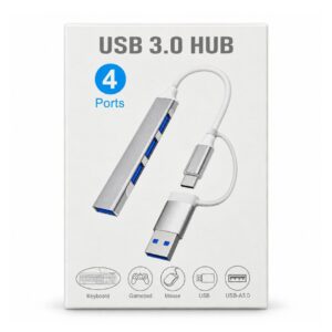 (0626) Type c + usb slim metal hub